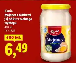 Lidl KANIA Majonez z żółtkami jaj od kur z wolnego wybiegu oferta