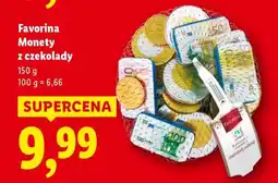 Lidl FAVORINA Monety z czekolady oferta