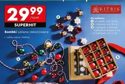 Biedronka Bombki szklane dekorowane oferta