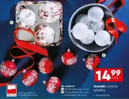Biedronka Bombki szklane gładkie oferta
