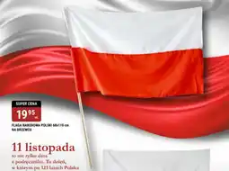 bi1 Flaga narodowa polski 68x110 cm na drzewcu oferta