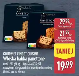 ALDI Włoska babka panettone GOURMET FINEST CUISINE oferta