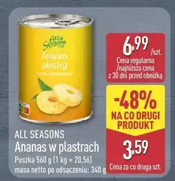 ALDI Ananas w plastrach All Seasons oferta
