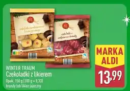 ALDI Czekoladki z likierem Winter Traum brandy lub likier jajeczny oferta