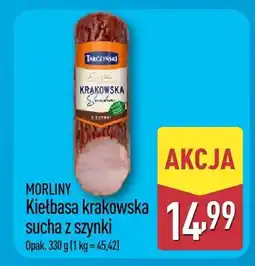 ALDI Kiełbasa krakowska sucha z szynki MORLINY oferta