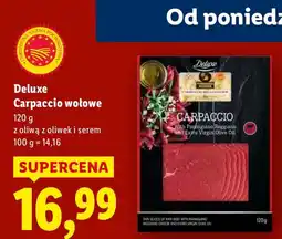 Lidl Carpaccio wołowe Deluxe z oliwą z oliwek i serem oferta