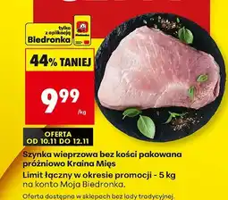 Biedronka Szynka wieprzowa bez kości pakowana próżniowo Kraina Mięs oferta