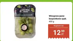 Biedronka Winogrono jasne bezpestkowe opak. 400 g Warzywniak Owocowy oferta