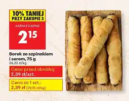 Biedronka Borek ze szpinakiem i serem, 75 g Biedronka oferta