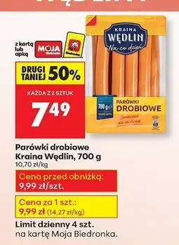 Biedronka Parówki drobiowe Kraina Wedlin oferta