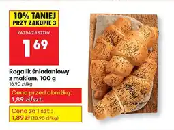 Biedronka Rogalik śniadaniowy z makiem, 100 g Biedronka oferta