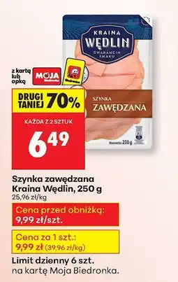 Biedronka Szynka zawędzana Kraina Wedlin oferta