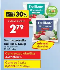 Biedronka Ser mozzarella Delikate, 125 g oferta