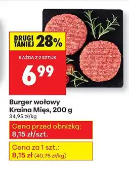 Biedronka Burger wołowy Kraina Mięs, 200 g oferta