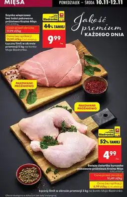 Biedronka Świeża ćwiartka kurczaka pakowana próżniowo Kraina Mięs oferta