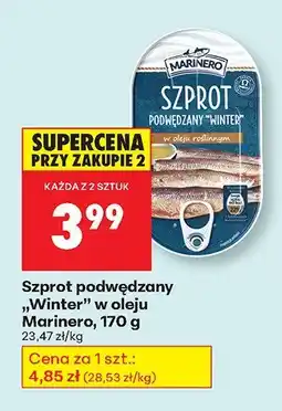 Biedronka Szprot podwędzany Winter w oleju Marinero oferta