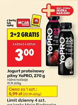 Biedronka Jogurt proteinowy pitny YoPRO, 270 g różne rodzaje oferta