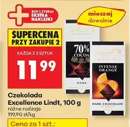 Biedronka Czekolada Excellence Lindt, 100 g różne rodzaje oferta