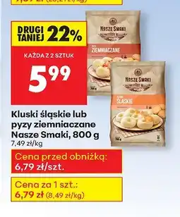 Biedronka Kluski śląskie lub pyzy ziemniaczane Nasze Smaki, 800 g oferta