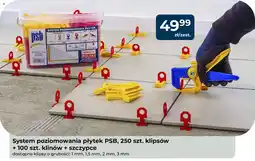 Mrówka System poziomowania płytek PSB, 250 szt. klipsów +100 szt. klinów + szczypce oferta