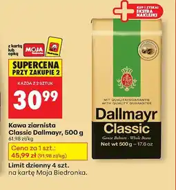 Biedronka Kawa ziarnista Classic 500 g Dallmayr oferta