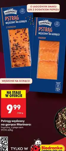 Biedronka Pstrąg wędzony na gorąco łagodny Marinero oferta