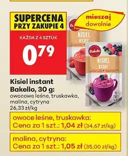 Biedronka Kisiel instant owoce leśne Bakello oferta