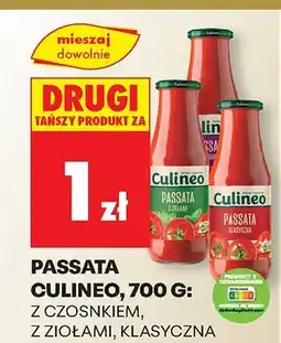 Biedronka Passata Culineo pomidorowa 700g z czosnkiem, z ziołami, klasyczna oferta