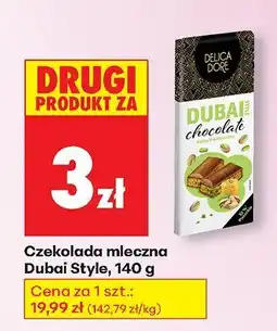 Biedronka Czekolada mleczna Dubai Style 140g oferta