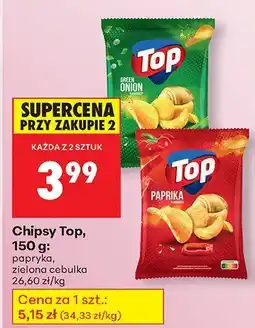 Biedronka Chipsy Top onion lub papryka 150g oferta