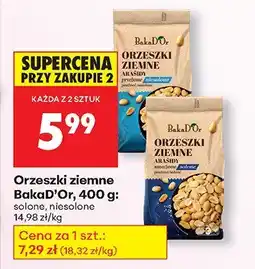 Biedronka Orzeszki ziemne BakaD'Or 400g solone, niesolone oferta