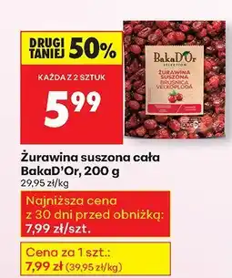 Biedronka Żurawina suszona cała BakaD'Or 200g oferta