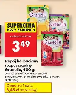 Biedronka Napój herbaciany rozpuszczalny Granella 400 g malinowy, cytrynowy, owoce leśne oferta