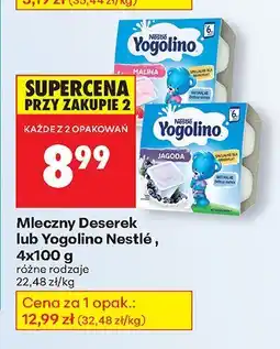 Biedronka Mleczny Deserek lub Yogolino Nestlé, 4x100 g różne rodzaje oferta