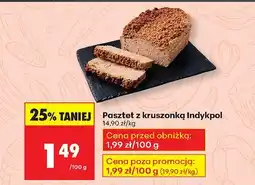 Biedronka Pasztet z kruszonką Indykpol oferta