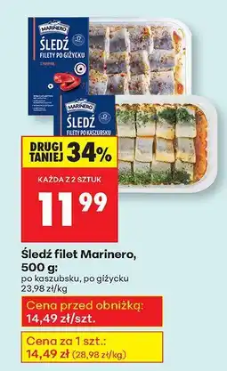 Biedronka Śledź filet po kaszubsku Marinero oferta