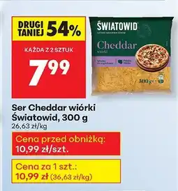 Biedronka Ser Cheddar wiórki 300 g Światowid oferta