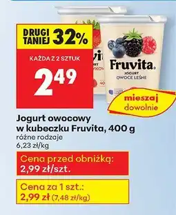 Biedronka Jogurt owocowy w kubeczku różne rodzaje Fruvita oferta