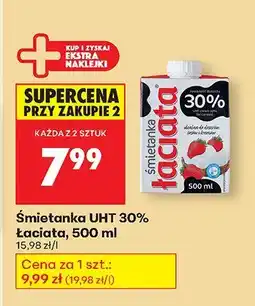 Biedronka Śmietanka UHT 30% Łaciate oferta