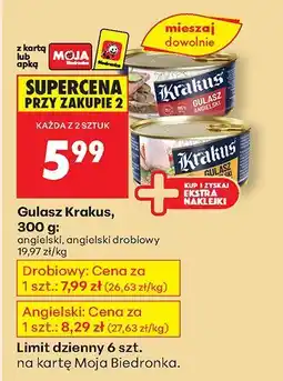 Biedronka Gulasz angielski Krakus oferta