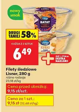 Biedronka Filety śledziowe różne rodzaje Lisner oferta