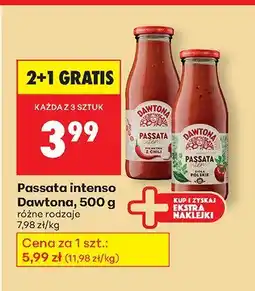 Biedronka Passata intenso różne rodzaje Dawtona oferta