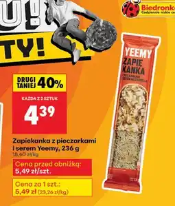 Biedronka Zapiekanka z pieczarkami i serem Yeemy oferta