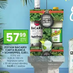 Twój Market ZESTAW BACARDI CARTA BLANCA + SCHWEPPES oferta