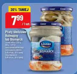 Polomarket Płaty śledziowe Rolmopsy lub Bismarck Lisner oferta