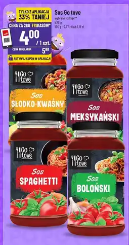 Polomarket Sos Go tove różne rodzaje (Słodko-Kwaśny, Meksykański, Spaghetti, Boloński) oferta