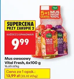 Biedronka Mus owocowy 6-pak Vital Fresh oferta