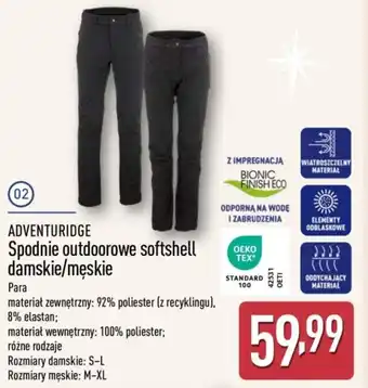 Spodnie outdoorowe softshell