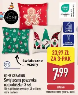 ALDI Swiąteczna poszewka na poduszkę oferta