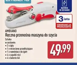 ALDI AMBIANO Ręczna przenośna maszyna do szycia oferta